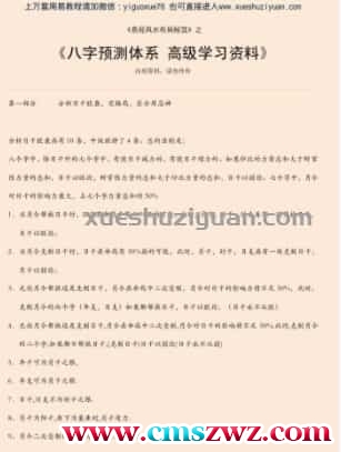 八字预测体系 高级学习资料.pdf插图